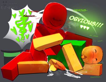 2boys 2d anal anal_sex blocky_body cum dirty_talk english_text gay gay_sex male mind_break mind_breaking misterobvious mr_obvious notive_(youtuber) precum precum_drip predator pssyclownn roblox roblox_avatar robloxian self_upload tagme text youtube youtuber