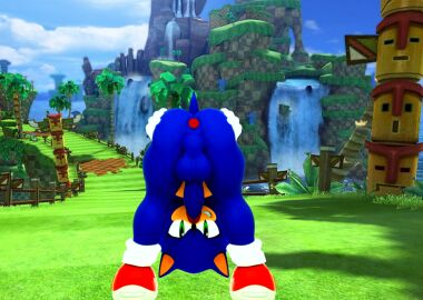 1boy 3d anal ass flashing hedgehog looking_at_viewer male male_only penis rear_view solo sonic_(series) sonic_the_hedgehog sonic_the_hedgehog_(series) upside-down