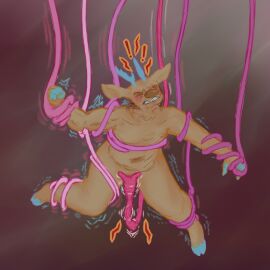 after_orgasm_torture anthro antlers axentooth blush bondage clenched_teeth deer emanata grimace hooves horn male mammal navel new_world_deer orgasm overstimulation penis penis_in_tentacle penis_milking peristaltic_contractions questionable_consent raymond_(axentooth) sex shaking shaking_orgasm solo struggling sucking sucking_penis suspension teeth tentacle tentacle_milking tentacle_sex tentacles_around_arms tentacles_around_legs white-tailed_deer