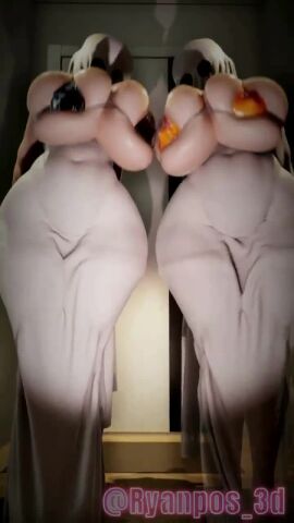 2girls 3d_animation animated areola ass big_areola big_ass big_breasts big_nipples big_thighs breasts captainexcelsior dat_ass dialogue dumptruck_ass dumptruck_butt female female_focus female_only ghost ghost_costume ghost_girl gigantic_ass gigantic_breasts gigantic_thighs halloween halloween_costume huge_areola huge_ass huge_breasts huge_nipples huge_thighs hyper hyper_ass hyper_breasts hyper_thighs looking_at_viewer nipples original_character pussy sound tagme text thick_thighs thighs video