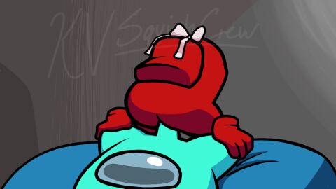 among_us among_us_cyan among_us_red crewmate_(among_us) riding_penis squishcrew_(artist)