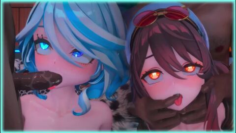 1boy 2025 2girls 3d 3d_animation animated ass_waves assisted_fellatio audible_creampie audible_ejaculation audible_throbbing backshots breasts choke_hold choking_while_penetrating clapping_ass clapping_cheeks continue_after_cum continuous_ejaculation cum cum_trail cumflation cumming_together cumming_while_penetrating dark-skinned_male dark_skin defeated excessive_cum excessive_genital_fluids fellatio female_moaning female_orgasm furina_(genshin_impact) genshin_impact hand_behind_back hand_on_head hu_tao_(genshin_impact) interracial laying_down leaking_cum lesbian_with_male licking licking_penis light-skinned_female light_skin moaning multiple_cumshots opennsfwsp oral oral_sex partially_clothed penis pincree pulsating_cumshot rippling_ass sakura_night semi_nude sex small_breasts sound squirting tagme vaginal_penetration video wet yuri