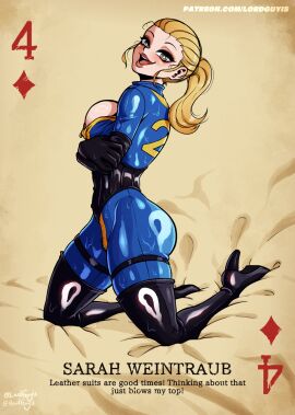 bdsm_gear fallout fallout_new_vegas lordguyis pinup sarah_weintraub sideboob sole_female vault_girl