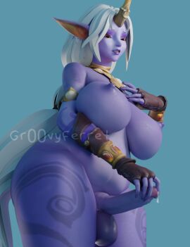 1futa 3d big_breasts big_thighs breasts chubby erection futa_only futanari gr00vyferret intersex league_of_legends league_of_legends:_wild_rift masturbation penis precum precum_drip precum_string solo solo_futa soraka standing thick_thighs urethral_fingering urethral_insertion wide_hips
