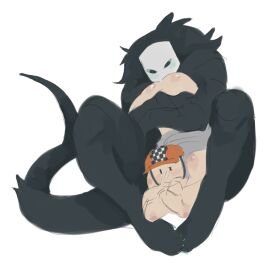 black_body civilian_(die_of_death) cuntboy cuntboy/male die_of_death_(roblox) doodle fur half_naked hotdog_(die_of_death) intersex licking_ass male naked pursuer_(die_of_death) roblox roblox_game robloxian self_upload sexmaster99 skin tagme tail white_head