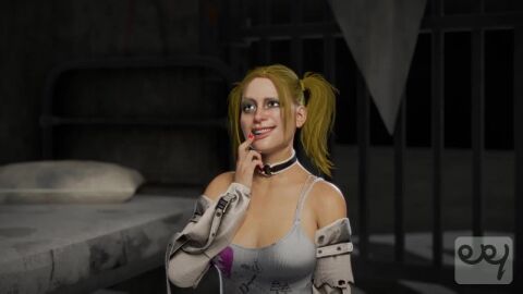 3d 3eeq animated blender_(software) blowjob cfnm deepthroat gotham_knights harley_quinn tagme video