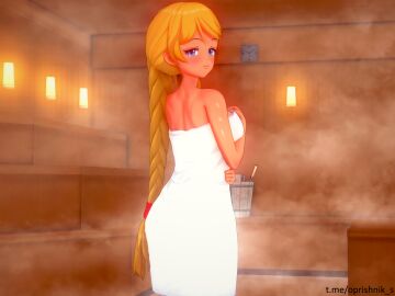 1girls 3d bathhouse big_breasts blonde_hair blue_eyes braid braids breasts everlasting_summer female koikatsu light-skinned_female light_skin long_hair oprishnik-s_(artist) sauna slavya-chan slavya-tan slavya_(everlasting_summer) smile smiling solo steam towel towel_only