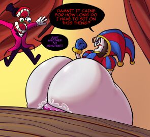 anal anal_dildo anal_insertion anal_juice anal_masturbation analizer2345 ass big_ass caine_(the_amazing_digital_circus) dildo dildo_in_ass dildo_reveal female glitch_productions huge_ass pomni_(the_amazing_digital_circus) tagme text the_amazing_digital_circus