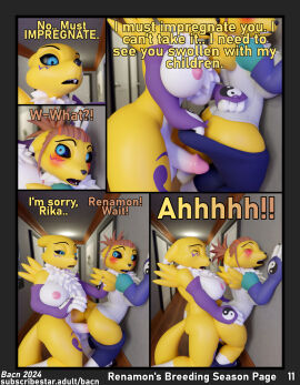2024 3d against_surface against_wall anthro apology areola bacn balls bandai_namco big_breasts blender_(artwork) blender_cycles blush bottomwear bottomwear_down breasts canid canine claws clothed clothed/nude clothing clothing_pull comic detailed_background dialogue digimon digimon_(species) digimon_tamers digital_media_(artwork) duo english_text erection female female_penetrated fox from_behind_position futa/female futa_penetrating futa_penetrating_female futanari genitals hi_res huge_breasts impregnation_attempt intersex intersex/female intersex_penetrating intersex_penetrating_female mammal moan naked nipples nude open_mouth page_11 page_number pants pants_down partially_clothed penetration penile penis pulling_pants_down renamon renamon_(bacn) renamon_rika rika_nonaka sex standing standing_sex tail talking_to_another text topwear undressing undressing_another undressing_partner white_body
