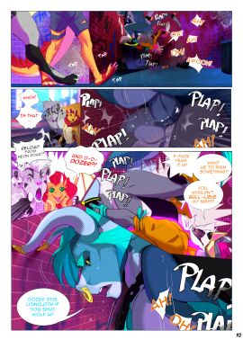 anal anal_sex anthro balls bovid bovine canid canine canis cattle claws dialogue english_text facial_piercing genitals group hi_res horn male male/male male_penetrated male_penetrating male_penetrating_male mammal nose_piercing nose_ring penetration penile penile_penetration penis_in_ass peritian piercing ring_piercing sex speech_bubble text wolf