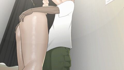 animated big_breasts breasts dark-skinned_male dark_skin dressing_room female friends_mother hidden_sex male milf netorare ntr ntrman touching_ass
