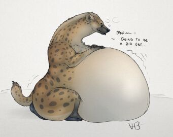 ambiguous_gender anus big_anus dialogue eyewear feral glasses huge_anus hyena hyper hyper_anus imminent_fart mammal obese obese_feral overweight overweight_feral puffy_anus raised_tail rumbling_stomach solo solo_focus tail vincent_(artist) vincent_(vincent)