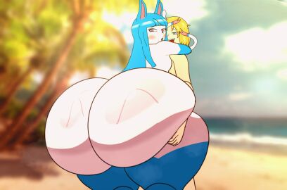 animated animated_gif ass ass_grab ass_jiggle big_ass eeveelution femboy fredoskks furry gay gif hime_(djc113live) huge_ass male nintendo original original_character pokemon pokemon_(species) pokémon_(species) shiny_pokemon sylveon