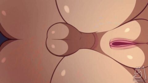 1boy 1girls anal anal_penetration anal_sex animated anus demon_slayer female_penetrated from_below kamado_nezuko kimetsu_no_yaiba male male/female male_penetrating male_penetrating_female penis penis_in_ass pussy semidraws sex straight