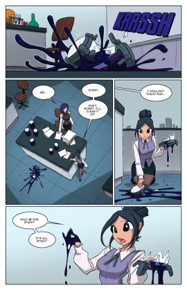 1girls colored comic corruption female female_only goo_transformation jolly_jack marvel marvel_comics scientist solo symbiote symbiote_takeover the_goo_(comic) transformation yuri