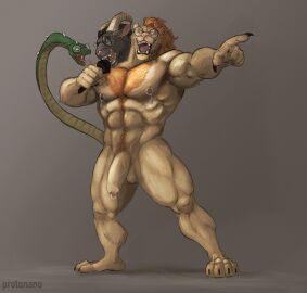 2023 abs absurd_res anthro armpit_hair biceps big_penis body_hair chest_hair chimera deltoids ear_piercing electronics eyewear fangs forearm_muscles foreskin genital_piercing genitals gesture glasses grey_background hand_gesture happy_trail hi_res male masculine_male microphone muscles muscular muscular_legs muscular_thighs navel nipple_piercing nipples nude obliques open_mouth pecs penis penis_piercing piercing pointing prince_albert_piercing protonano pubes rockstar simple_background singing solo standing teeth triceps uncircumcised vein veiny_penis