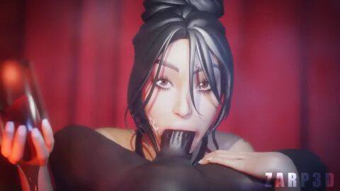 1boy 1girls black_hair blowjob fellatio fortnite kim_kardashian oral_sex tagme video