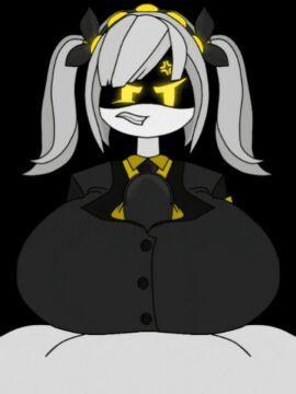 1boy 1girls 2d 2d_(artwork) 2d_animation 2d_artwork angry_expression angry_face animated animated_gif balls beat_banger big_breasts big_penis black_shirt boobjob breasts clothed_female_nude_male female female_focus first_person_view gif glitch_productions grey_body grey_hair grey_skin huge_breasts huge_cock humanoid humanoid_female humanoid_male j_(murder_drones) khan_(murder_drones) loop male male/female male_on_female male_pov murder_drones paizuri paizuri_under_clothes penis pov ra1den410 robot robot_boy robot_girl robot_humanoid screen_face straight suit toriel_beat_banger twintails unwanted_arousal unwanted_paizuri white_body white_breasts white_skin yellow_eyes