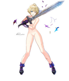 bettercommsoul female female_only fire_emblem fire_emblem_engage fire_emblem_heroes merrin_(fire_emblem) naked_footwear nude nude_female nude_filter