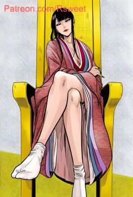 ai_generated animated animation black_hair bleach bleach:_the_thousand-year_blood_war clothed crossed_legs crossing_legs high_quality high_resolution highres kimono long_hair rsweet shutara_senjumaru tagme tease video