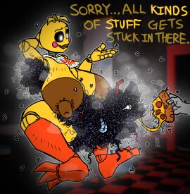animatronic armpit_hair avian big_breasts big_pubes breasts chica_(fnaf) disgusting eww ewww excessive_pubic_hair female female_armpit_hair filthy five_nights_at_freddy's five_nights_at_freddy's_2 flies_for_smell gross huge_breasts machine musk musk_cloud nipple_warts norazors_(artist) pubes robot sagging_breasts scottgames smelly stray_pubes toy_chica_(fnaf) what