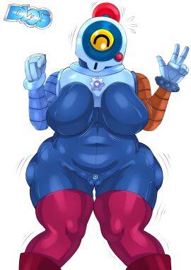 2d 2d_(artwork) artificial_intelligence artificial_vagina brawl_stars breasts breasts_bigger_than_head female huge_ass huge_breasts looking_at_viewer nani_(brawl_stars) posing posing_for_the_viewer robot robot_girl robot_humanoid shaking shaking_ass svdielius
