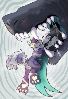 ambiguous_species anthro anus balls bodily_fluids doktor27 dragon duo extreme_size_difference genitals hi_res macro macro/micro male male/male mammal mawplay micro micro_male mythological_creature mythological_scalie mythology oral_vore penis procyonid raccoon saliva saliva_on_feet saliva_on_tongue saliva_string scalie size_difference teeth teeth_showing vore