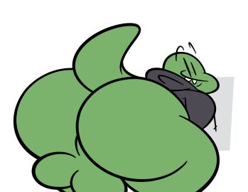 2024 absurd_res anthro ass ass_focus backsack balls ballsack bent_over big_ass big_balls big_butt clothing digital_media_(artwork) eyebrows floating_eyebrows genitals gordon_(sailewder) green_body hi_res hoodie huge_ass huge_butt hyper hyper_ass hyper_butt jaymisc lizard looking_at_viewer looking_back looking_back_at_viewer male presenting presenting_hindquarters raised_eyebrows raised_tail rear_view reptile scalie simple_background smile smiling_at_viewer snake solo standing tail teeth thick_thighs toony topwear white_background wide_hips