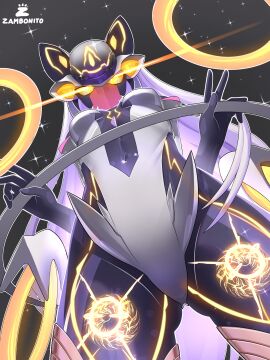 breasts breasts_apart female glowing glowing_eyes mio_(xenoblade) noah_(xenoblade) ouroboros_(xenoblade) sparkle tagme viewed_from_below xenoblade_(series) xenoblade_chronicles_3 zambonito