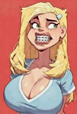 1girls ai_generated alternate_version_available animated artist_request blonde blonde_female blonde_hair blonde_hair_female bouncing_breasts braceface cleavage curvy erect_nipples female gigantic_breasts green_eyes green_eyes_female grok huge_areolae nai_diffusion no_sound puffy_nipples realistic roque sharon_spitz stable_diffusion thick_lips video voluptuous yellow_hair