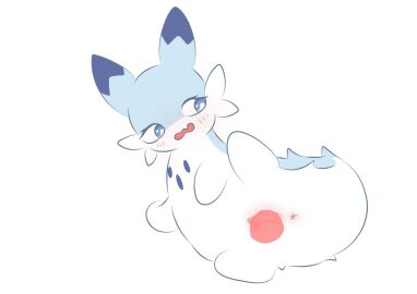 2024 anus blue_body blue_fur blue_markings blush cheek_tuft chillet countershade_torso countershading digital_media_(artwork) dipstick_ears disembodied_penis ear_markings erection eyelashes faceless_character faceless_male facial_tuft fangs female feral fur genitals long_body lying male male/female mammal markings multicolored_body multicolored_ears multicolored_fur mustelid niamiao on_side open_mouth pal_(species) palworld penetration penile penile_penetration penis pocketpair pussy raised_leg sex simple_background solo_focus tail tailbutt teeth tuft vaginal_penetration