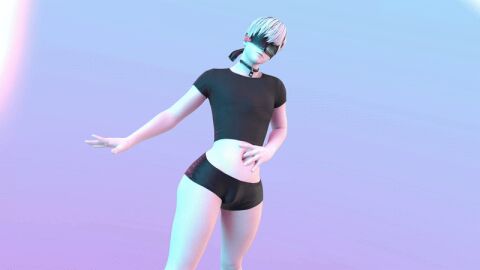 1boy 3d animated animation belly bellybutton blue_background boy cute femboy kinky light-skinned_male light_skin male male_only navel navel_fetish navel_fingering navel_poke nier nier:_automata robot solo tease teaser yorha_9s zazkinkart