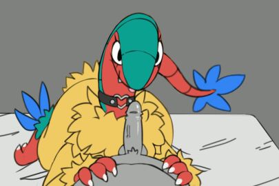 all_fours ambiguous_gender animated archeops ass avian balls bodily_fluids bouncing_ass bouncing_butt choker claws deep_throat dinosaur dromaeosaurid duo eyelashes faceless_character faceless_male feet female female_feral feral first_person_view fossil_pokemon front_view generation_5_pokemon genitals happy happy_sex humanoid_genitalia humanoid_penis interspecies jewelry long_neck loop male male/female neck_tuft necklace nintendo oral oral_penetration penetration penis pokemon pokemon_(species) pokephilia prehistoric_species reptile saliva saliva_on_penis scalie sex tail tail_motion tailwag talon_hands talons theropod toes tongue tongue_out tuft undercover_bluejay zoophilia