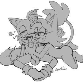 2024 absurd_res anthro ass balls bodily_fluids canid canine canon_x_oc clothing domestic_cat duo fan_character felid feline felis female footwear fox fur genitals gloves greyscale handjob handwear hi_res male male/female mammal miles_prower monochrome mostly_nude nude one_eye_closed open_mouth open_smile penile penis sega sensh_the_cat senshion sex simple_background smile socks sonic_(series) sonic_the_hedgehog_(series) sweat tails tails_the_fox tongue tongue_out