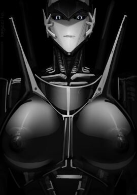1girls analog_horror emotionless female kagezite looking_at_viewer metallic_body nipples robot robot_girl simple_background sketch solo thick_thighs transformers transformers_prime