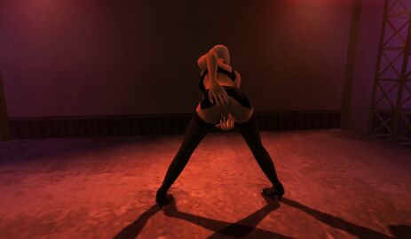 3d ass ass_focus black_clothing hitman hitman_contact_(2004) io-interactive latex miniskirt official_art panties screenshot stage video_games white_hair