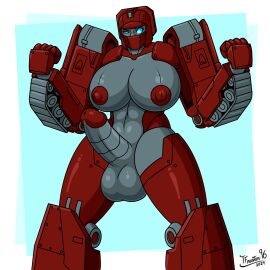 autobot blue_eyes female first_porn_of_character futanari hasbro intersex robot robot_girl rule_63 tagme tfmaster96 transformers warpath_(transformers) wink