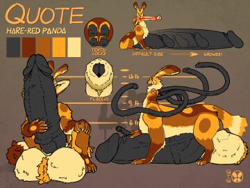 5_fingers 5_toes absurd_res ailurid animal_genitalia arm_tuft ball_tuft balls belly big_balls big_penis black_penis blunt_claws chart cheek_tuft chibi colored countershade_arms countershade_balls countershade_belly countershade_genitalia countershading crouching digitigrade elbow_tuft expansion facial_tuft feet fingers flaccid fluffy fluffy_balls fluffy_chest fluffy_ears fluffy_tail forepaw_on_penis foreskin front_view fur fur_markings genital_expansion genitals gesture hand_behind_head hand_on_penis hare height_chart hi_res holding_penis huge_balls huge_cock humanoid_genitalia humanoid_penis hybrid hybrid_genitalia hybrid_penis hybrid_taur hyper hyper_balls hyper_genitalia hyper_penis lagomorph leporid living_gasm_drive long_ears looking_at_viewer male mammal markings medial_ring medial_ringed_humanoid_penis medial_ringed_hybrid_penis model_sheet multi_genitalia multi_penis musclegut muscular navel neck_tuft penis penis_expansion penis_tentacles prehensile_penis quote_(quotethequiet) quotethequiet red_panda sheath short_claws side_view signature silhouette_background simple_background sitting smile smiling_at_viewer smirk smirking_at_viewer solo standing tail tall taur tentacle text textured_background toes tuft vein veiny_penis
