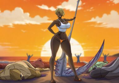 1girls ass big_ass big_breasts breasts brown-skinned_female brown_body brown_skin bust busty chest curvaceous curvy curvy_figure dark-skinned_female dark_skin digital_media_(artwork) female female_focus hips hourglass_figure huge_ass huge_breasts large_ass large_breasts legs mature mature_female ninja-8004 original original_character ruby_(ninja-8008) ruby_(numh) slim_waist thick thick_hips thick_legs thick_thighs thighs voluptuous waist wide_hips