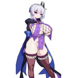 1girls 2d 2d_(artwork) ass belly big_ass big_breasts big_nipples breasts curvy curvy_body curvy_female curvy_figure exposed_breasts exposed_pussy female game_cg hentai_game horny horny_female hourglass_figure human human_female kimono kunoichi kunoichi_sekiren large_breasts light-skinned_female lingerie manjushage ninja no_panties pink_nipples pixel_(artwork) pixel_art purple_eyes pussy pussy_juice pussy_juice_drip slim_waist socks thick_thighs transparent_background white_hair wide_hips