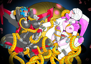 2futas arcee arcee_(g1) big_breasts breasts cum cum_in_pussy cum_inside futa_only futa_sans_balls futanari futasub huge_cock humanoid humanoid_penis intersex mad-project nipples penis pussy quintesson robot_penis tentacle tentacle_fellatio tentacle_in_mouth tentacle_on_futa tentacle_rape transformers transformers_g1 windblade