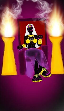 alien alien_girl alien_humanoid black_body duck_dodgers female looney_tunes martian martian_(duck_dodgers) mysticfader pink_nail_polish queen_tyr'ahnee throne throne_room warner_brothers