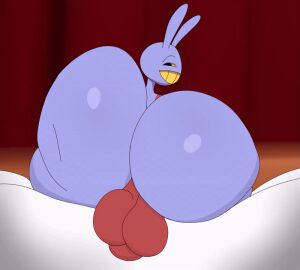 animated ass asstronsfw back_view backsack balls ballsack big_ass furry gay glitch_productions jax_(the_amazing_digital_circus) male male_focus male_only solo_male the_amazing_digital_circus thong