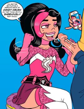 2boys androgynous balls beauty_mark canon_crossdressing choker crossdressing eyeshadow fellatio femboy gay girly guy_hamdon handjob holding_penis imminent_ballbusting legs_crossed lipstick liquidmark liquidmark-alpha makeup male male_focus male_on_femboy male_only maz_kepler mole_under_eye pants_out penis phone recording saliva saliva_string shezow shezow_(character) sitting smartphone speech_bubble supehero thigh_boots thighhighs trap veiny_penis yaoi