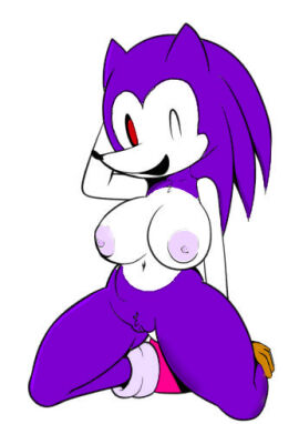 1girls anthro big_breasts breasts colored_sketch female female_anthro female_only hedgehog hedgehog_girl needlemouse_(character) needlemouse_(series) nipples purple_fur pussy sarah_henderson_(needlemouse) shoes