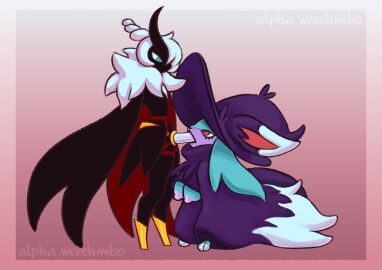 2d 2girls alpha_werehimbo animated anthro areolae big_breasts breasts digital_media dildo dildo_fellatio dildo_in_mouth dildo_insertion duo fellatio female female/female female_only female_penetrated fictional_species full_body gradient_background monster nipples oral oral_only oral_penetration palworld penetration pocketpair puffy_nipples sex sex_toy sex_toy_in_mouth sex_toy_insertion strap-on strap-on_sex strapon straps tits_out toying_partner