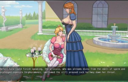 1futa 1girls 2d 2d_(artwork) big_breasts big_penis blonde_hair blowjob breasts clothed clothed_female clothing cum_bottle deepthroat dickgirl dickgirl/female drinking drinking_cum duo english_text erection fellatio female fully_clothed futa_on_female futa_quest futa_with_female futabox futanari game_cg human intersex large_breasts light-skinned_female light-skinned_futa light_skin mario_(series) mostly_clothed netorare nintendo ntr oral original_character outdoors penis pink_lipstick princess_daisy princess_peach public public_sex red_lipstick roxy_(futa_quest) sex sloppy_blowjob standing sucking teacher_and_student text