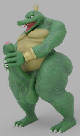 1boy 3d 3d_(artwork) absurd_res alligator alligatorid animated anthro ass balls belly big_ass big_balls big_belly big_butt big_penis big_testicles crocodilian digital_media_(artwork) donkey_kong_(series) feet foreskin genitals hi_res king_k._rool loop male male_only mp4 musclegut muscular muscular_anthro muscular_male nintendo no_sound overweight overweight_anthro overweight_male pecs penis rareware reptile reptilligator scalie short_playtime solo solo_male testicles thick_thighs uncircumcised video video_games webm