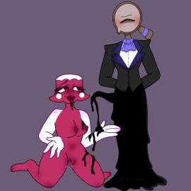 breasts brightney_(dandy's_world) clothed_male clothed_male_nude_female cum_in_hands cum_on_breasts cum_on_tongue dandy's_world female male male/female on_knees penis rodger_(dandy's_world) spaceheartz tentacle tentacle_dick tentacle_penis tongue tongue_out twisted_rodger_(dandy's_world)