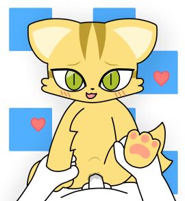 3:4 a_cat_is_fine_too absurd_res arm_grab balls black_nose blush bodily_fluids digital_media_(artwork) domestic_cat duo felid feline felis female female_focus female_on_human female_penetrated feral feral_penetrated first_person_view fur genital_fluids genitals green_eyes heart_symbol hi_res ho_salt ho_salt_(copyright) human human_on_feral human_penetrating human_penetrating_female human_penetrating_feral human_pov humanoid interspecies leg_grab looking_at_viewer male male/female male_on_feral male_penetrating male_penetrating_female male_penetrating_feral male_pov mammal maya_(ho_salt) open_mouth paws penetrating_pov penetration penile penile_penetration penis penis_in_pussy pncholmeca100 pupils pussy sex simple_background slit_pupils stomach_bulge tail vaginal_penetration yellow_body yellow_fur zoophilia